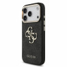Guess PU 4G Metal Logo Strap Case for iPhone 18 Pro / Black