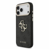 Guess PU 4G Metal Logo Strap Case for iPhone 18 Pro Max / Black