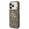 Guess PU 4G Metal Logo Strap Case for iPhone 18 Pro Max / Brown