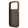 Guess PU 4G Metal Logo Strap Case for iPhone 18 Pro Max / Brown