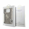 Guess PU 4G Metal Logo Strap Case for iPhone 18 Pro Max / Brown