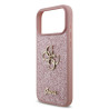 Guess PU Fixed Glitter 4G Metal Logo Case for iPhone 18 Pro Max / Pink