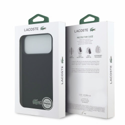 Lacoste PVC Iconic Petit Pique Metal Logo MagSafe Case for iPhone 18 Pro Max / black