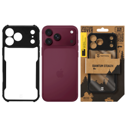 Tactical Quantum Stealth Cover for Apple iPhone 17 Pro Max/18 Pro Max / Clear/Black