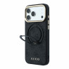 Guess PU 4G Ring Stand MagSafe Case for iPhone 18 Pro / Black