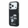 Karl Lagerfeld PU Semi Wrap Smooth Sketch Bodies Magsafe Case for iPhone 18 Pro / Black