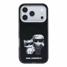Karl Lagerfeld PU Semi Wrap Smooth Sketch Bodies Magsafe Case for iPhone 18 Pro / Black
