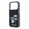 Karl Lagerfeld PU Semi Wrap Smooth Sketch Bodies Magsafe Case for iPhone 18 Pro / Black
