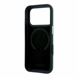 Lacoste PVC Petit Pique Semi Wrap Embossed MagSafe Case for iPhone 18 Pro Max / Estragon