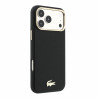 Lacoste PU Leather Champs Elysees Gold Logo MagSafe Case for iPhone 18 Pro Max / Black