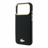 Lacoste PU Leather Champs Elysees Gold Logo MagSafe Case for iPhone 18 Pro Max / Black