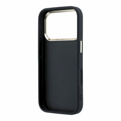 Guess PU 4G Strass Metal Logo Case for iPhone 18 Pro / black