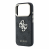 Guess PU 4G Strass Metal Logo Case for iPhone 18 Pro Max / Black