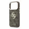 Guess PU 4G Strass Metal Logo Case for iPhone 18 Pro / Brown