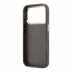 Guess PU 4G Strass Metal Logo Case for iPhone 18 Pro / Brown
