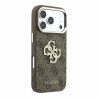 Guess PU 4G Strass Metal Logo Case for iPhone 18 Pro Max / Brown