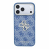 Guess PU 4G Strass Metal Logo Case for iPhone 18 Pro / Blue