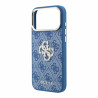 Guess PU 4G Strass Metal Logo Case for iPhone 18 Pro / Blue