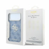 Guess PU 4G Strass Metal Logo Case for iPhone 18 Pro / Blue