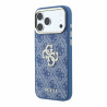 Guess PU 4G Strass Metal Logo Case for iPhone 18 Pro Max / Blue
