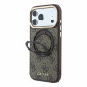 Guess PU 4G Ring Stand MagSafe Case for iPhone 18 Pro Max / Brown