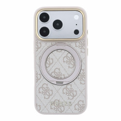 Guess PU 4G Ring Stand MagSafe Case for iPhone 18 Pro / Pink