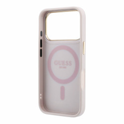Guess PU 4G Ring Stand MagSafe Case for iPhone 18 Pro Max / Pink