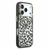 Guess IML Glitter Leopard Triangle Logo MagSafe Case for iPhone 18 Pro / black