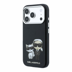 Karl Lagerfeld PU Semi Wrap Smooth Sketch Bodies Magsafe Case for iPhone 18 Pro Max / black