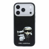 Karl Lagerfeld PU Semi Wrap Smooth Sketch Bodies Magsafe Case for iPhone 18 Pro Max / black