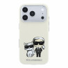 Karl Lagerfeld PU Semi Wrap Smooth Sketch Bodies Magsafe Case for iPhone 18 Pro / Beige