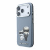 Karl Lagerfeld PU Semi Wrap Smooth Sketch Bodies Magsafe Case for iPhone 18 Pro Max / Blue