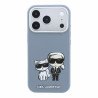 Karl Lagerfeld PU Semi Wrap Smooth Sketch Bodies Magsafe Case for iPhone 18 Pro Max / Blue