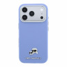 Karl Lagerfeld PU Grained Semi Wrap K&CH Heads Magsafe Case for iPhone 18 Pro Max / Blue
