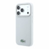 Lacoste PVC Iconic Petit Pique Metal Logo MagSafe Case for iPhone 18 Pro / Light Grey