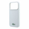 Lacoste PVC Iconic Petit Pique Metal Logo MagSafe Case for iPhone 18 Pro / Light Grey