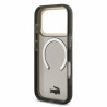 Lacoste IML Shockproof Petit Pique Gold Logo MagSafe Case for iPhone 18 Pro / Black