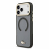 Lacoste IML Shockproof Petit Pique Gold Logo MagSafe Case for iPhone 18 Pro Max / black