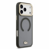 Lacoste IML Shockproof Petit Pique Gold Logo MagSafe Case for iPhone 18 Pro Max / black