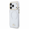 Lacoste IML Shockproof Petit Pique Gold Logo MagSafe Case for iPhone 18 Pro / transparent