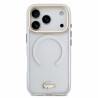 Lacoste IML Shockproof Petit Pique Gold Logo MagSafe Case for iPhone 18 Pro / transparent