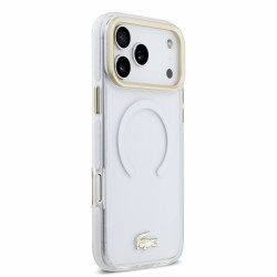 Lacoste IML Shockproof Petit Pique Gold Logo MagSafe Case for iPhone 18 Pro Max