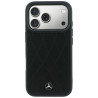 Mercedes Leather Crossed Lines MagSafe for iPhone 18 Pro /17 Pro / black