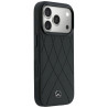 Mercedes Leather Crossed Lines MagSafe for iPhone 18 Pro /17 Pro / black