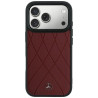 Mercedes Leather Crossed Lines MagSafe for iPhone 18 Pro Max / 17 Pro Max / burgundy