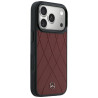 Mercedes Leather Crossed Lines MagSafe for iPhone 18 Pro Max / 17 Pro Max / burgundy