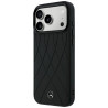 Mercedes Leather Crossed Lines MagSafe for iPhone 18 Pro Max/17 Pro Max / black