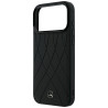 Mercedes Leather Crossed Lines MagSafe for iPhone 18 Pro Max/17 Pro Max / black
