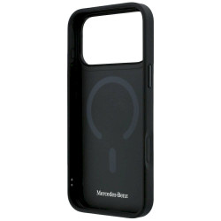 Mercedes Leather Crossed Lines MagSafe for iPhone 18 Pro Max/17 Pro Max / black