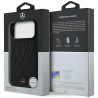 Mercedes Leather Crossed Lines MagSafe for iPhone 18 Pro Max/17 Pro Max / black